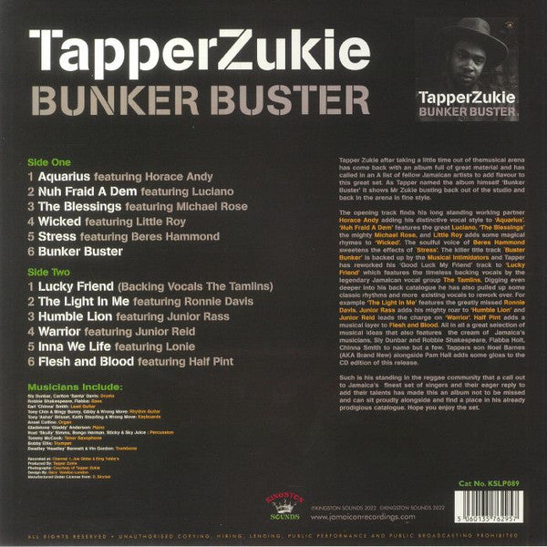 Tapper Zukie : Bunker Buster (LP, Album, 180)