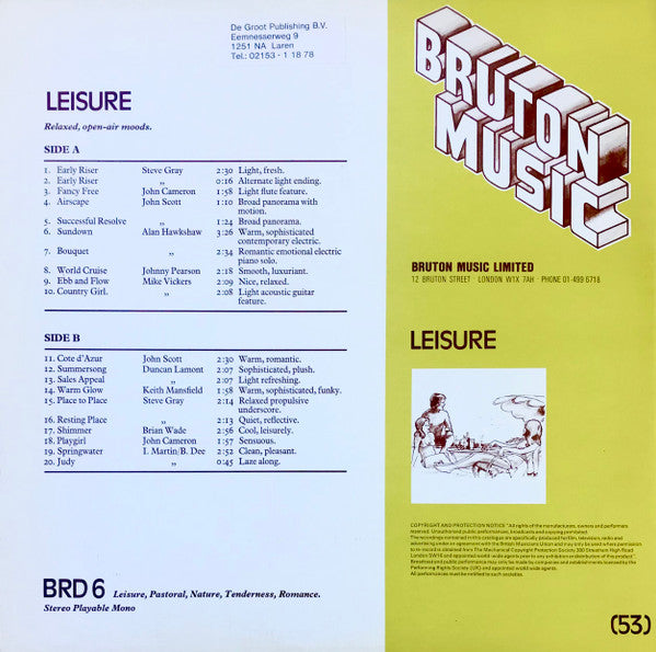 Various : Leisure (LP)