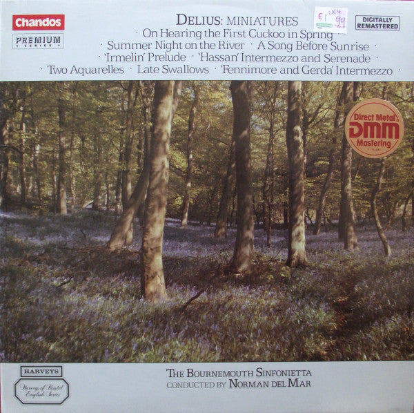 Frederick Delius - Bournemouth Sinfonietta Conducted By Norman Del Mar : Miniatures (LP, RM)