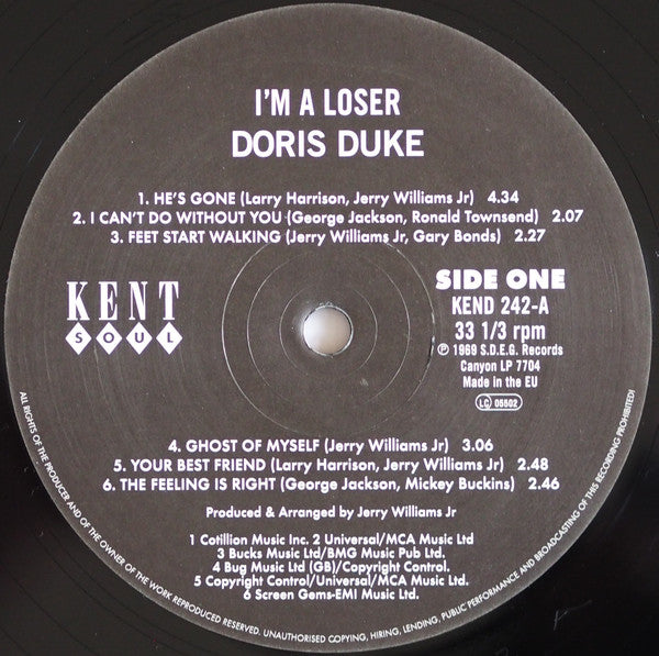 Doris Duke : I'm A Loser (LP, Album, RE)