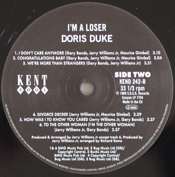 Doris Duke : I'm A Loser (LP, Album, RE)