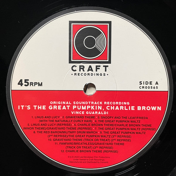 Vince Guaraldi : It's The Great Pumpkin, Charlie Brown (Original Soundtrack Recording) (LP, Album, Mono, RM)