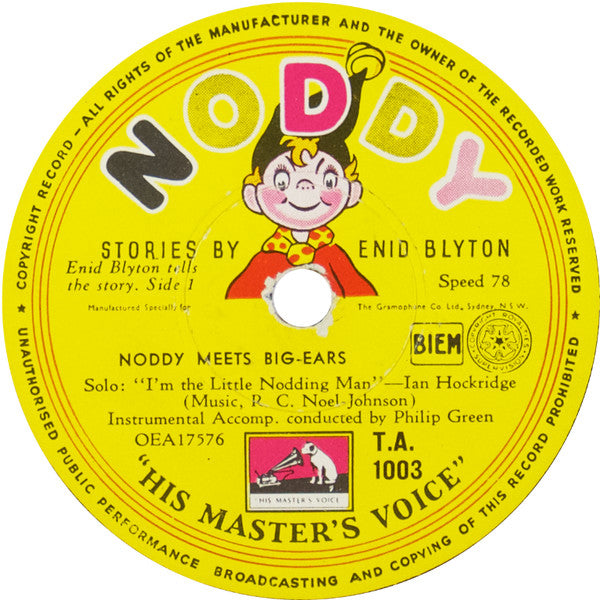 Enid Blyton : Noddy Meets Big-Ears / On The Toyland Train (Shellac, 10")