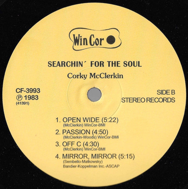 Corky McClerkin : Searchin' For The Soul (LP, Album, RE, RM, 180)