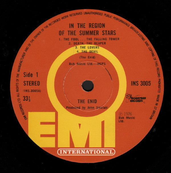 The Enid : In The Region Of The Summer Stars (LP, Album, RE)