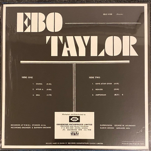 Ebo Taylor : Ebo Taylor (LP, Album, RE)