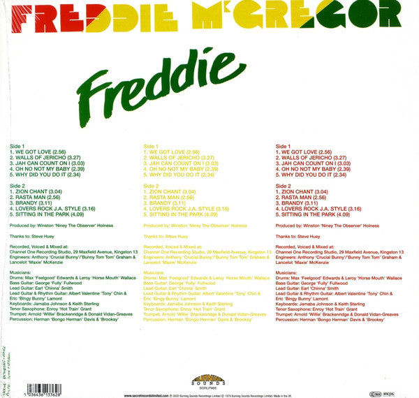 Freddie McGregor : Freddie (LP, RE, 180)