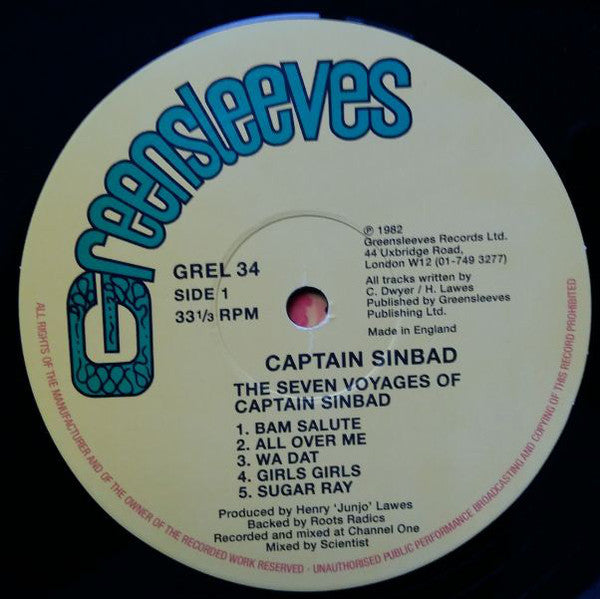 Captain Sinbad : The Seven Voyages Of Captain Sinbad (LP, Album, RE)