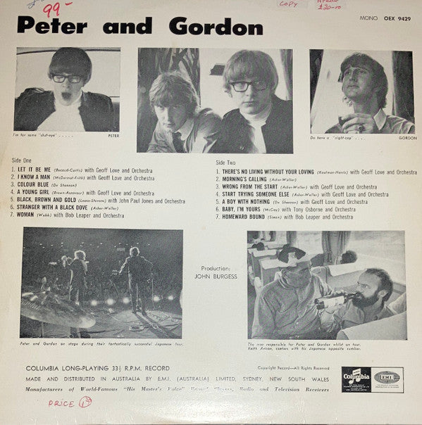 Peter & Gordon : Peter And Gordon  (LP, Album, Mono, RE)