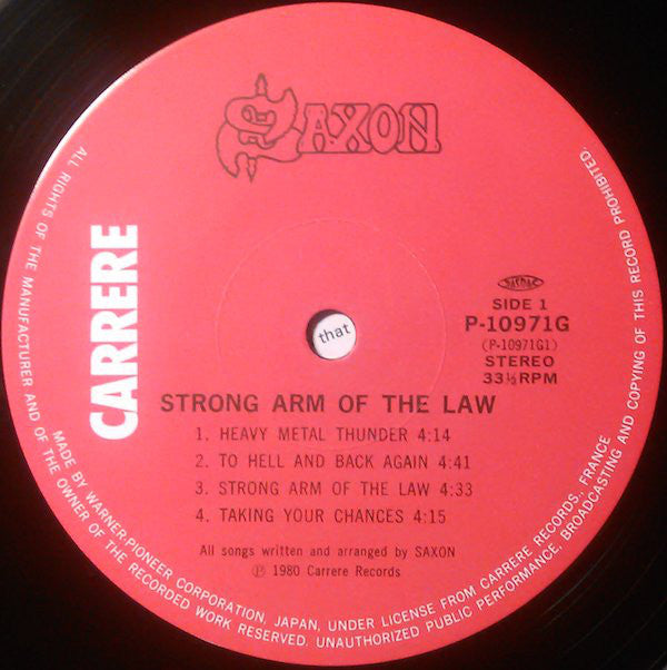 Saxon : Strong Arm Of The Law (LP, Album)