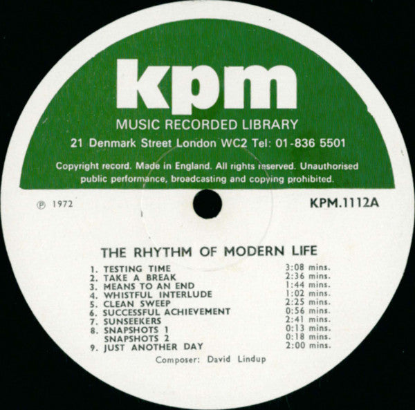 David Lindup / Alan Parker / Alan Hawkshaw : The Rhythm Of Modern Life / Vaudeville (LP)