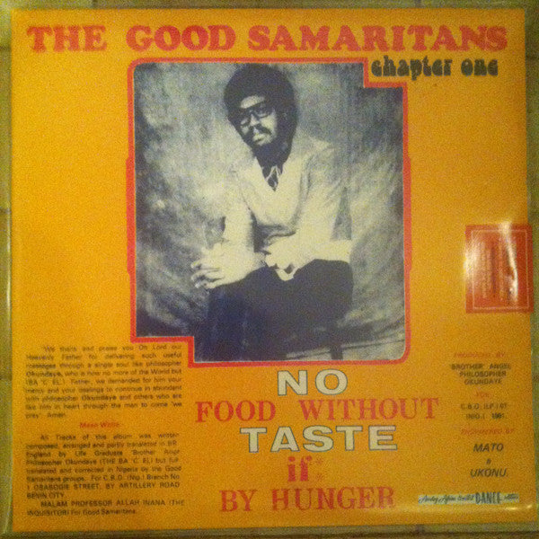 The Good Samaritans : No Food Without Taste If By Hunger (LP, Album, Ltd, RE, RM, Ora)