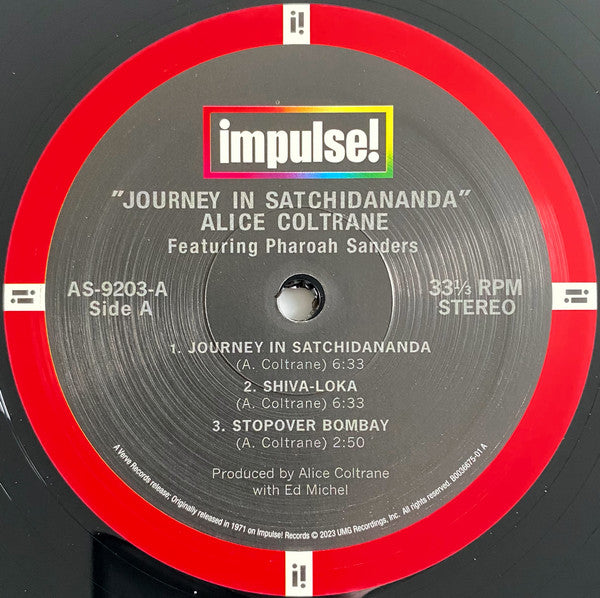 Alice Coltrane Featuring Pharoah Sanders : Journey In Satchidananda (LP, Album, RE, 180)