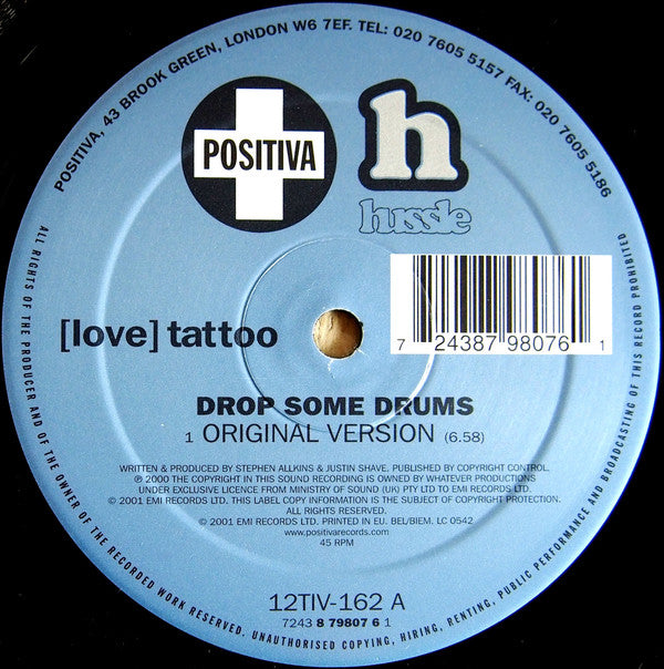 [Love] Tattoo : Drop Some Drums (12")