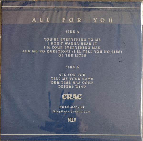 C.R.A.C. : All For You (LP, Album, RSD, Ltd, RE)