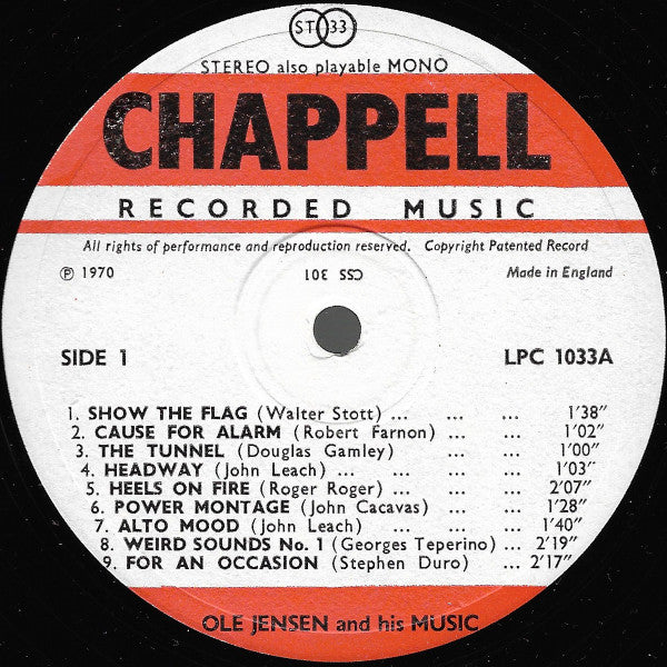 Ole Jensen And His Music : Chappell Recorded Music (LP)