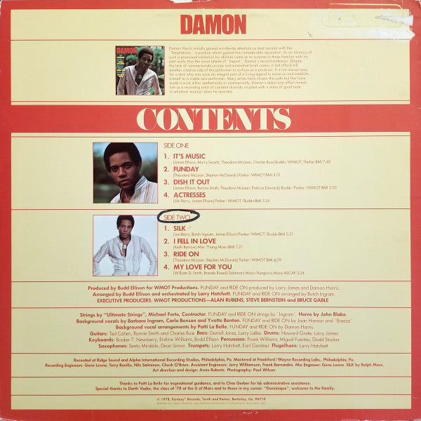 Damon Harris : Damon (LP, Album)