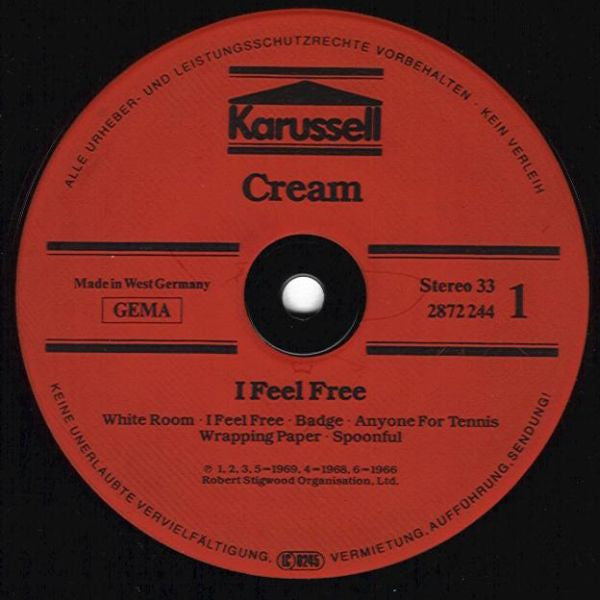 Cream (2) : Sunshine Of Your Love (LP, Comp)