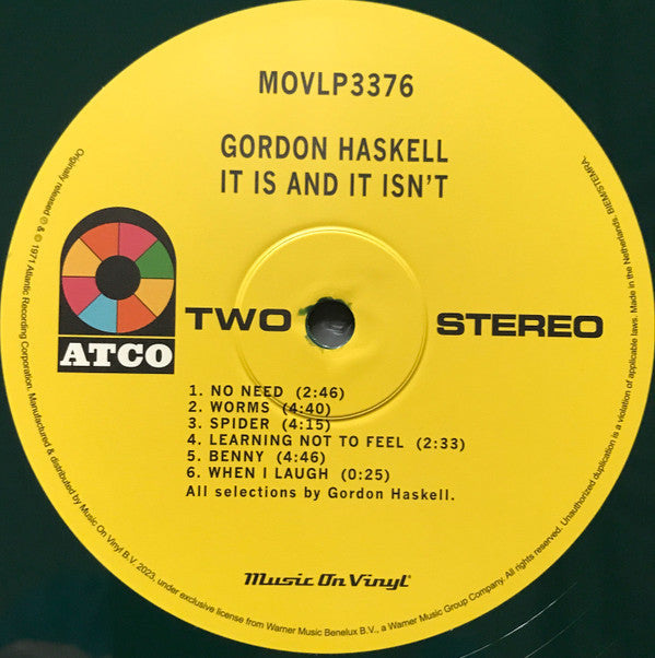 Gordon Haskell : It Is And It Isn't (LP, Album, Ltd, Num, RE, Gre)