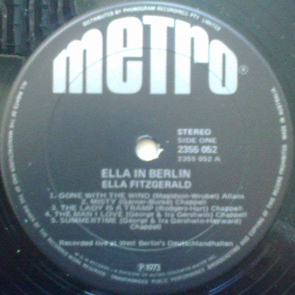 Ella Fitzgerald : Ella In Berlin featuring Mack The Knife (LP, Album, RE)