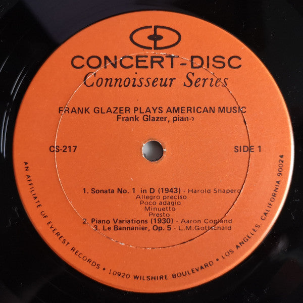 Frank Glazer : Plays American Music (LP)