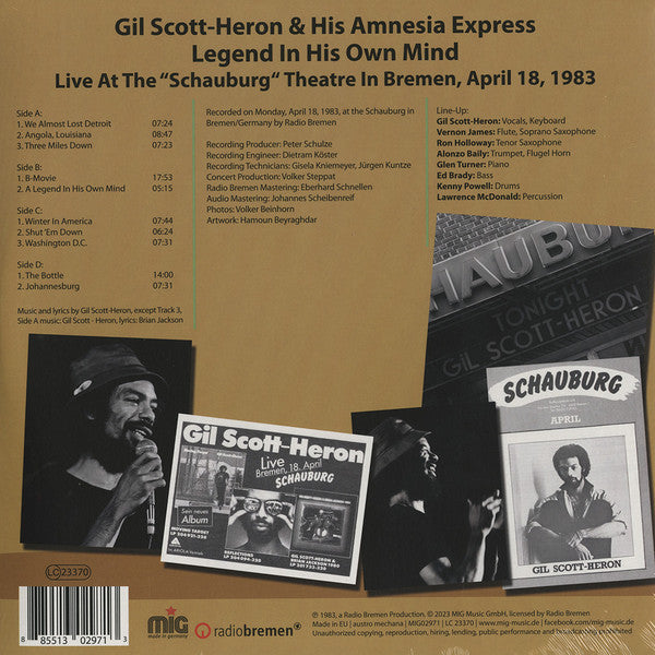 Gil Scott-Heron And His Amnesia Express : Legend In His Own Mind (2xLP, Album)