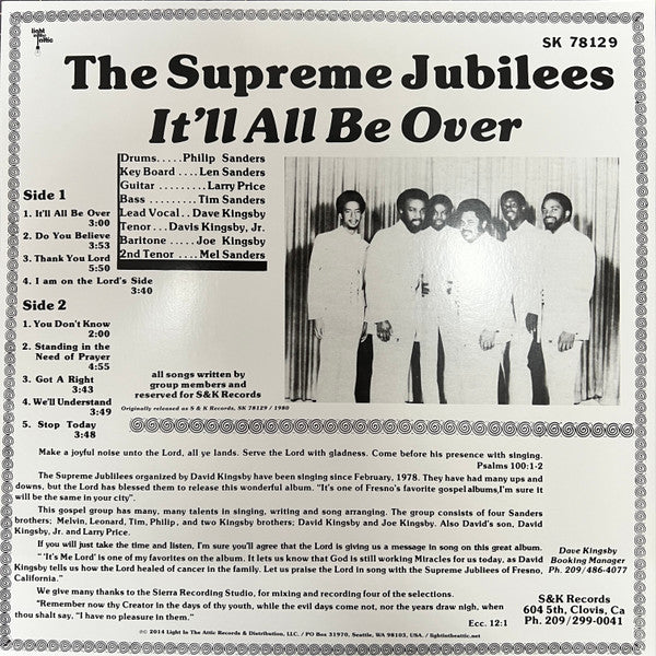 The Supreme Jubilees : It'll All Be Over (LP, RE, RP, Mar)