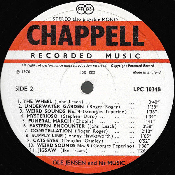 Ole Jensen And His Music : Chappell Recorded Music (LP)