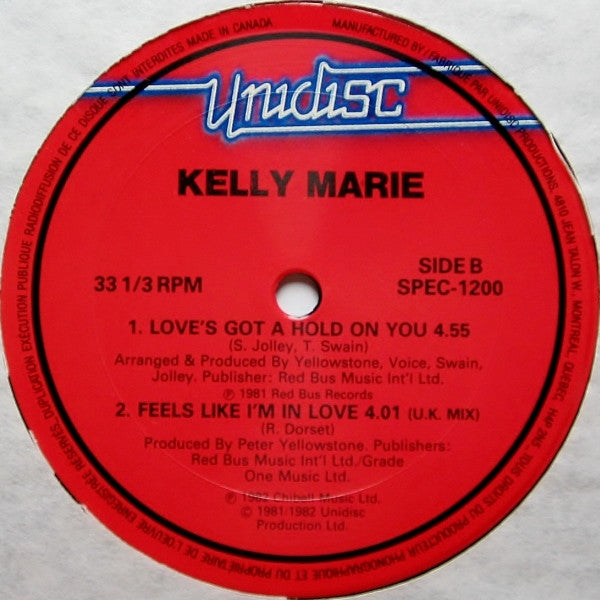 Kelly Marie : Feels Like I'm In Love (12")
