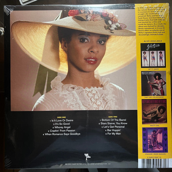 Betty Davis : Is It Love Or Desire (LP, Album, RE, RM)