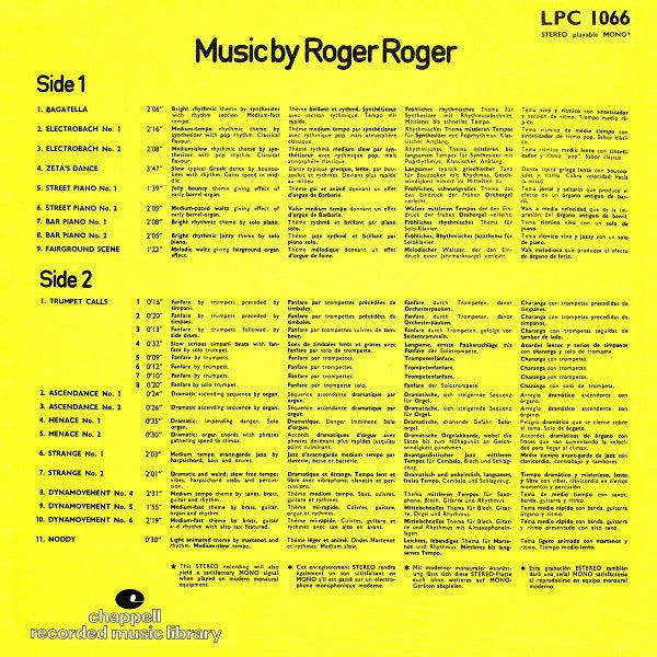 Roger Roger : Music By Roger Roger (LP)