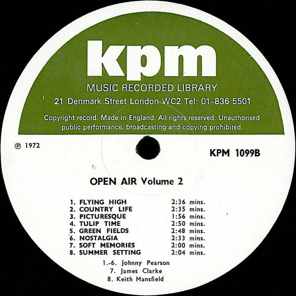 Keith Mansfield / Johnny Pearson / James Clarke : Open Air - Volume 2 (LP)