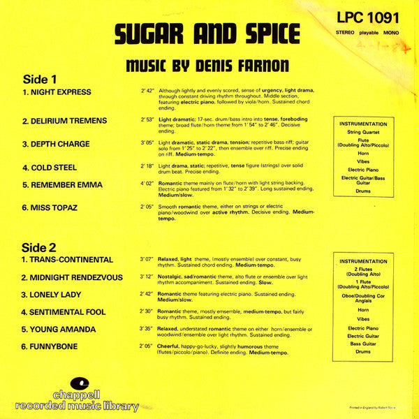 Denis Farnon* : Sugar And Spice (LP)