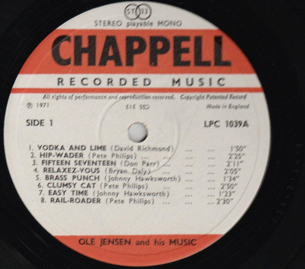 Ole Jensen And His Music : Chappell Recorded Music (LP, Album)