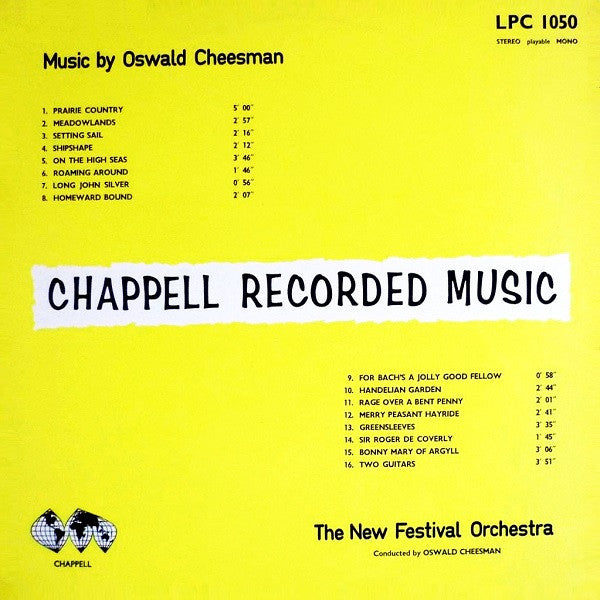 The New Festival Orchestra : Music By Oswald Cheesman (LP)