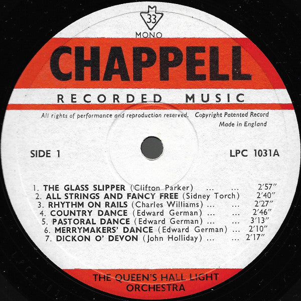 The Queen's Hall Light Orchestra : Chappell Recorded Music (LP)