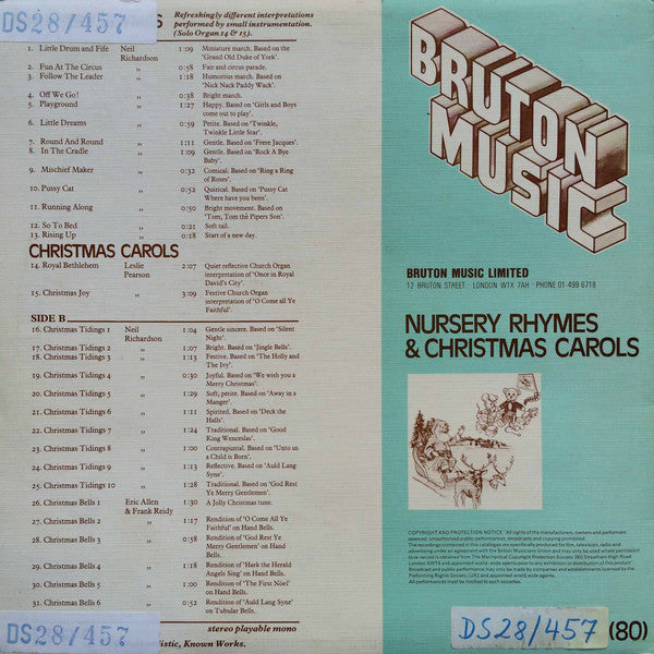 Various : Nursery Rhymes & Christmas Carols (LP)