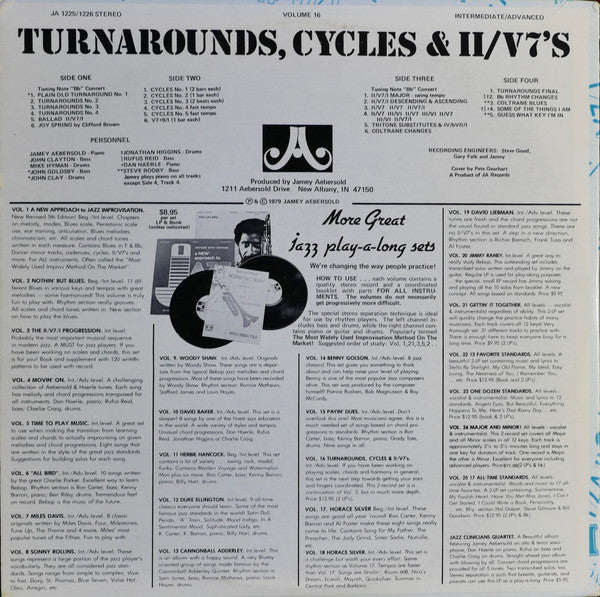 Jamey Aebersold : Turnarounds, Cycles & II/V7's (2xLP, Album)