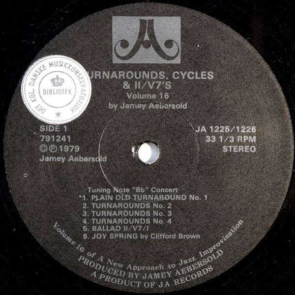 Jamey Aebersold : Turnarounds, Cycles & II/V7's (2xLP, Album)