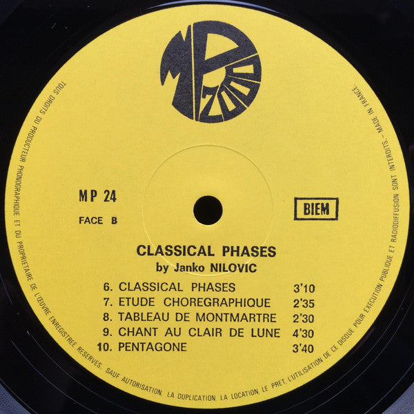 Janko Nilovic Featuring Michel Barrot : Classical Phases (LP)