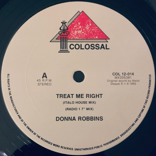 Donna Robbins : Treat Me Right (12")