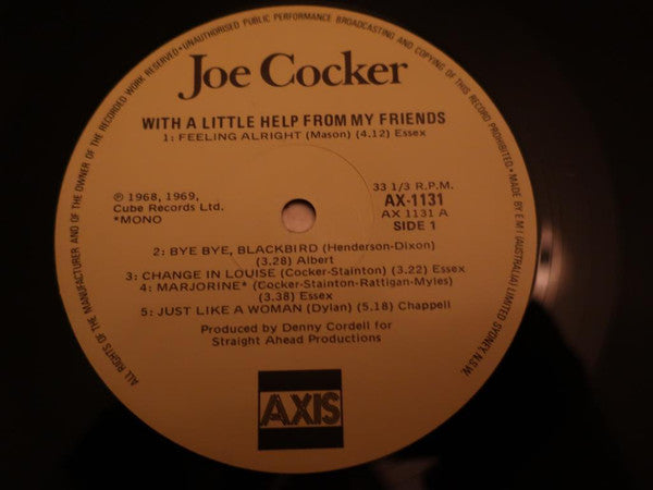 Joe Cocker : With A Little Help From My Friends (LP, Album, RE)