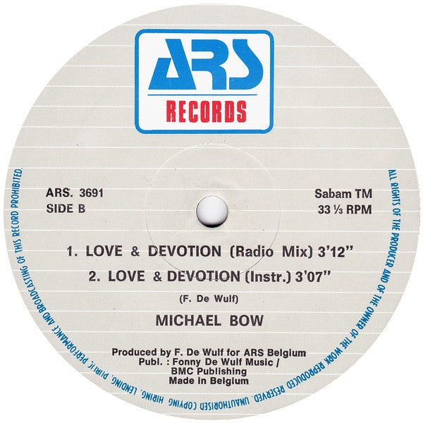 Michael Bow : Love & Devotion (12")