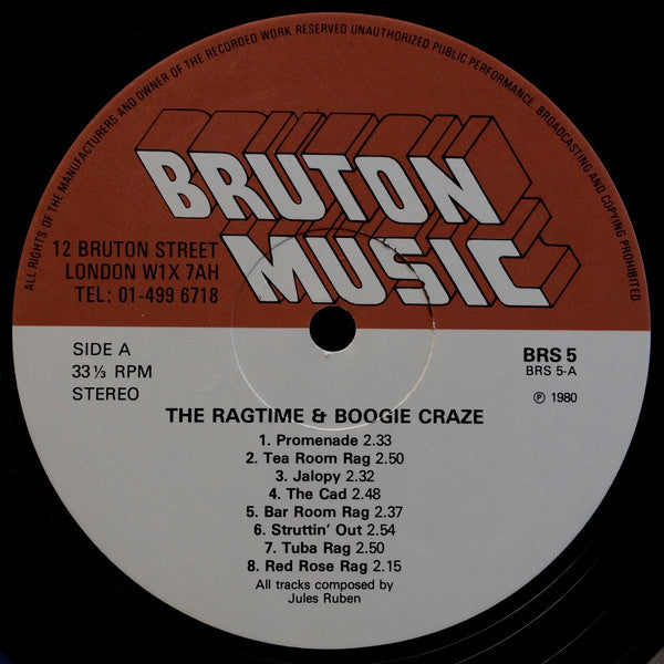 Jules Ruben : The Ragtime & Boogie Craze (LP)