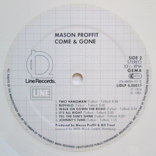 Mason Proffit : Come & Gone (2xLP, Comp, RE, Whi)