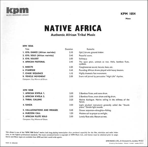 Guy Warren : Native Africa (LP)