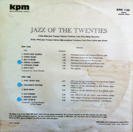 Keith Nicholls* / Don Harper (2) : Jazz Of The Twenties (LP, Album)