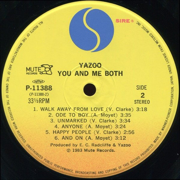 Yazoo : You And Me Both (LP, Album)