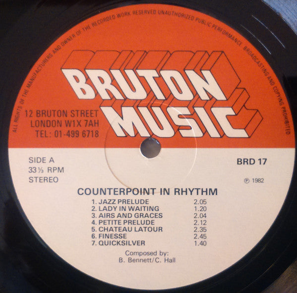 B. Bennett* / C. Hall* : Counterpoint In Rhythm (LP)