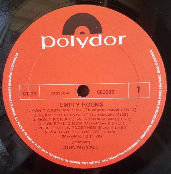 John Mayall : Empty Rooms (LP)